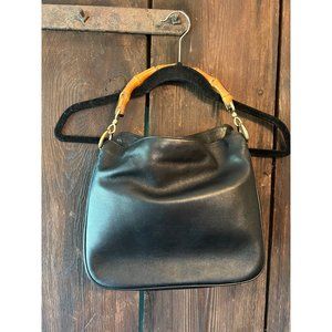 Vintage Gucci leaher bamboo handbag